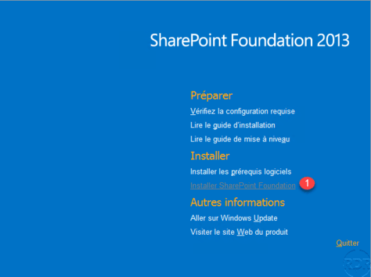 Start install Sharepoint 2013