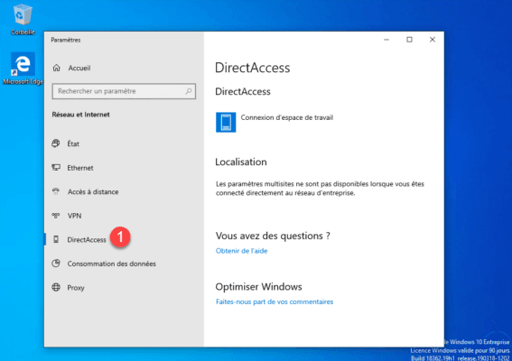 Windows 10 DirectAccess