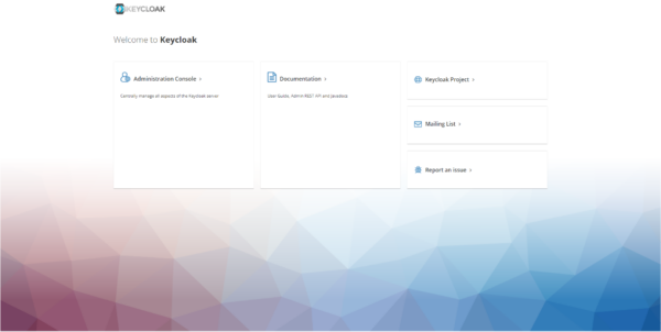 keycloak landing page
