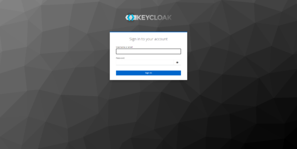 keycloak login form
